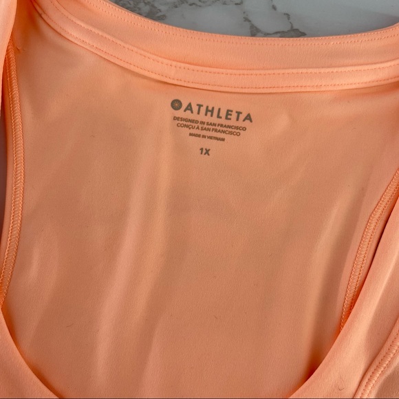 Athleta Shanti Crop Tank Top Long Line Beach Peach Plus Size 1X New Tags - Picture 4 of 7